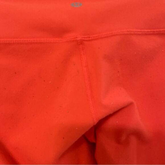 LULULEMON • Red Orange Cropped Athletic Leggings - Picture 8 of 8